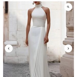 Chic White Halter Maxi Dress